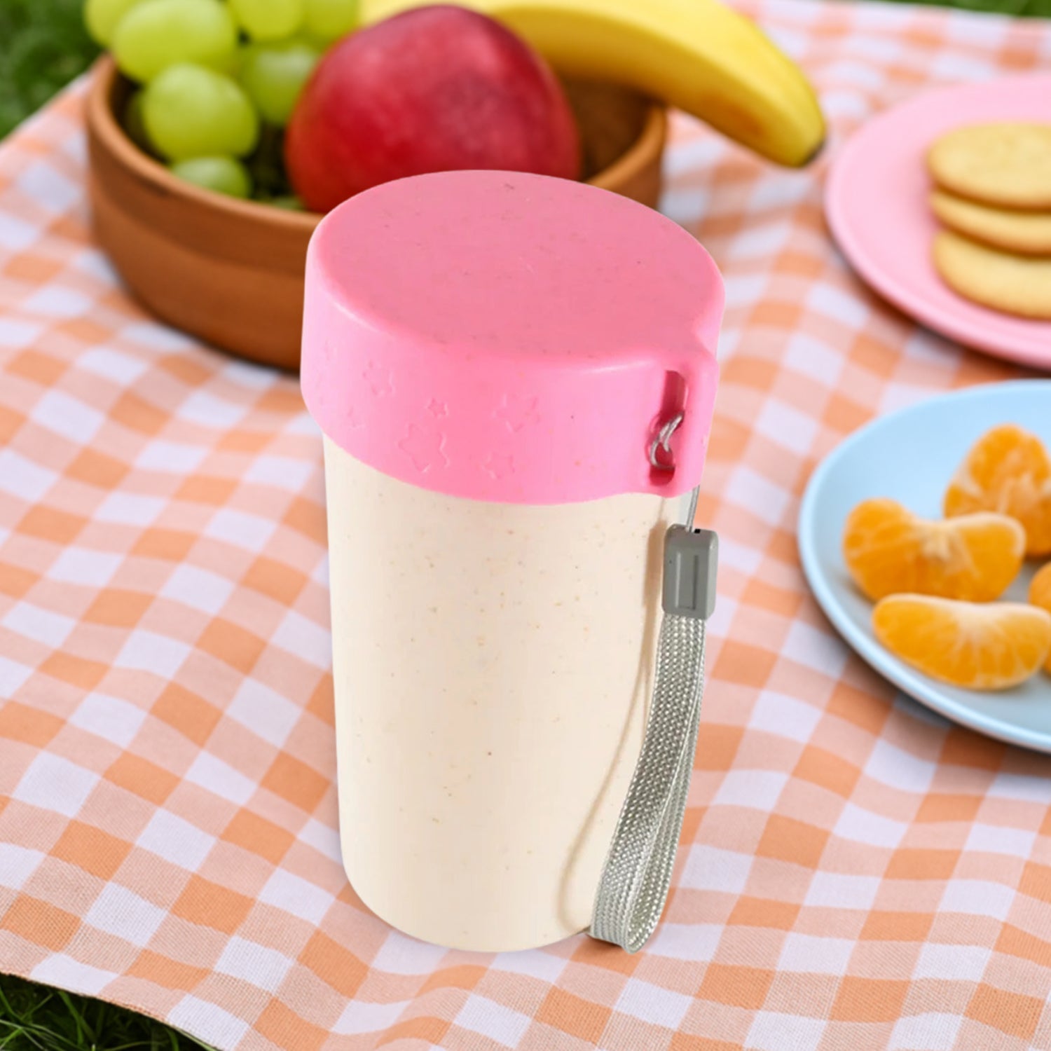 Travel Coffee Cup Portable Water Bottle Wheat Straw Coffee Tea Mug Coffee Mug with Lids for Coffee Tea (300 ML Approx) Travel Coffee Cup Portable Water Bottle Wheat Straw Coffee Tea Mug Coffee Mug with Lids for Coffee Tea (300 ML Approx)